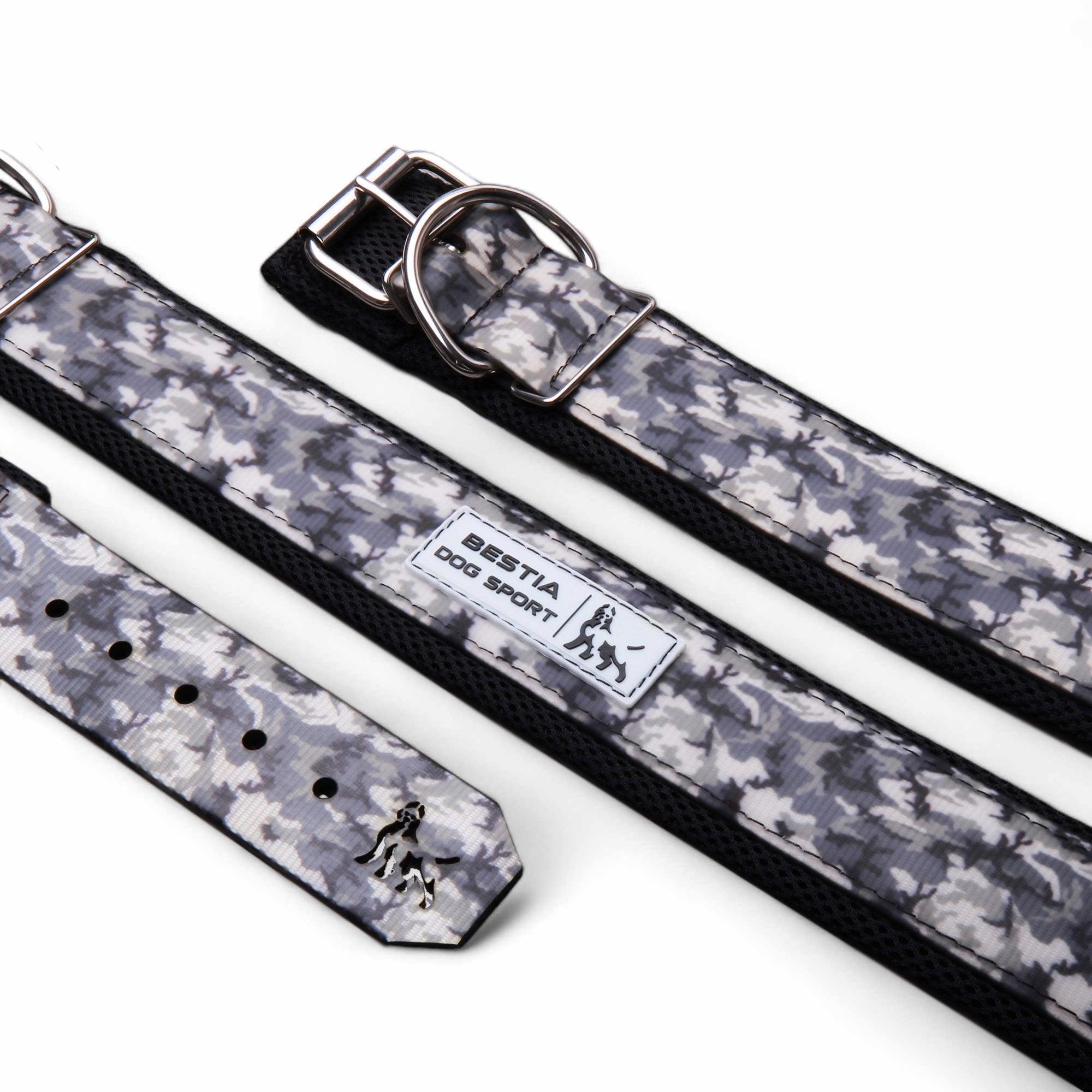 BESTIA DOG SPORT COLLAR GRIS CAMUFLAJE