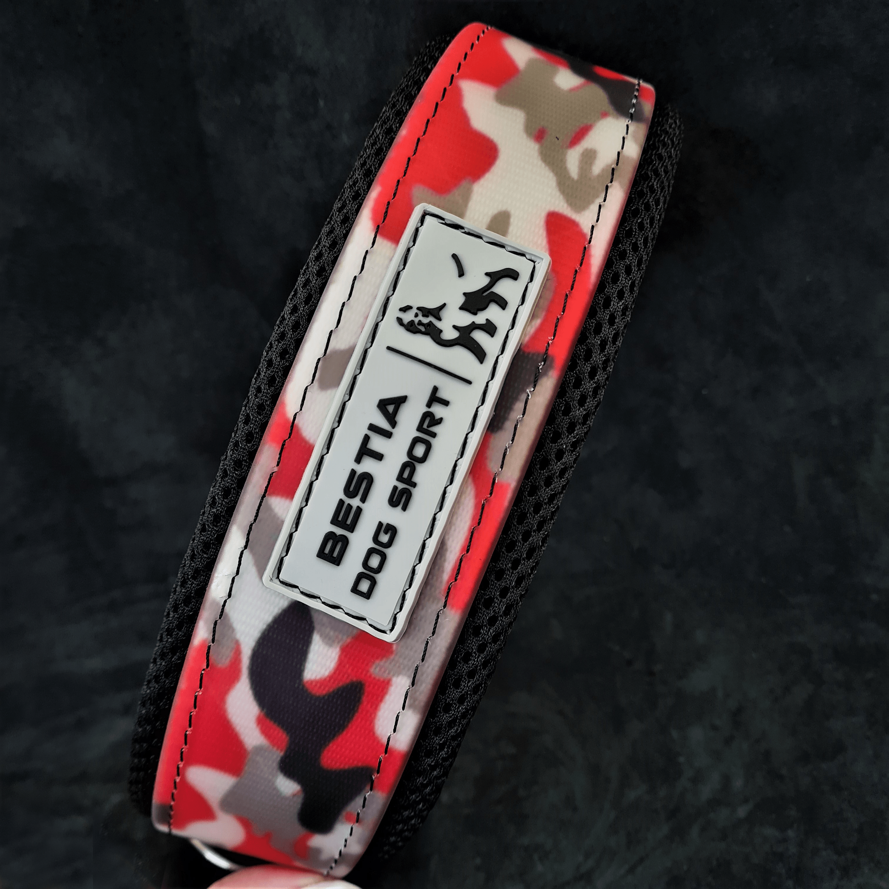 BESTIA DOG SPORT COLLAR ROJO CAMUFLAJE