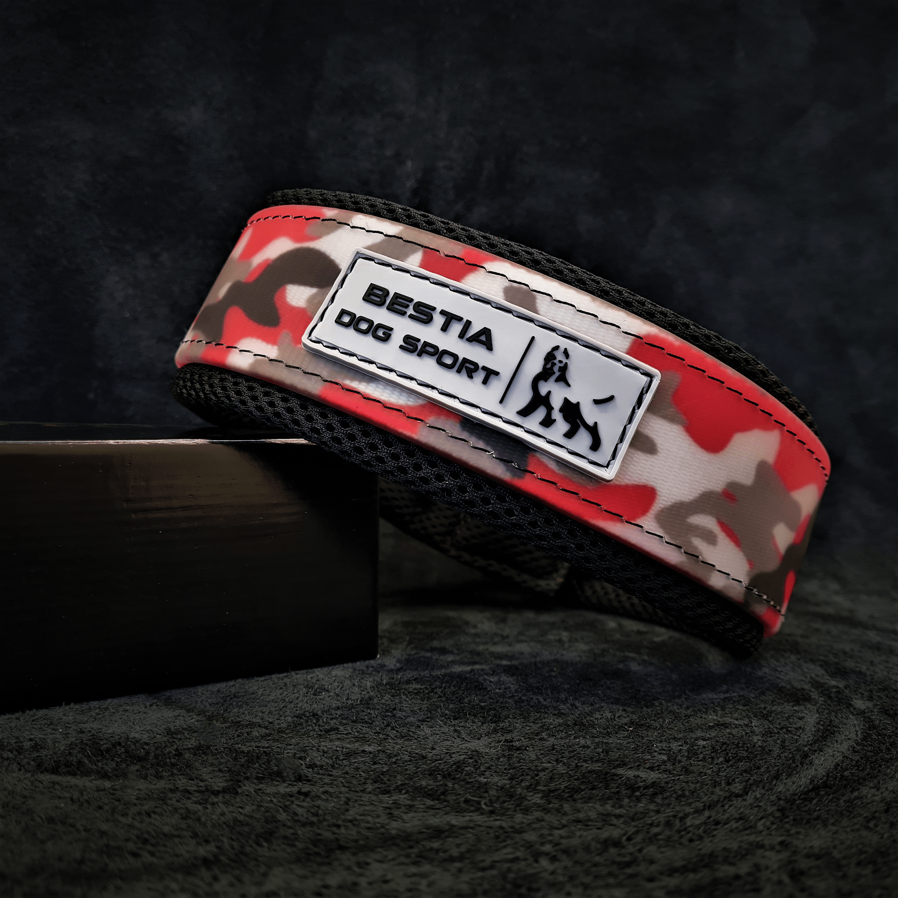 BESTIA DOG SPORT COLLAR ROJO CAMUFLAJE